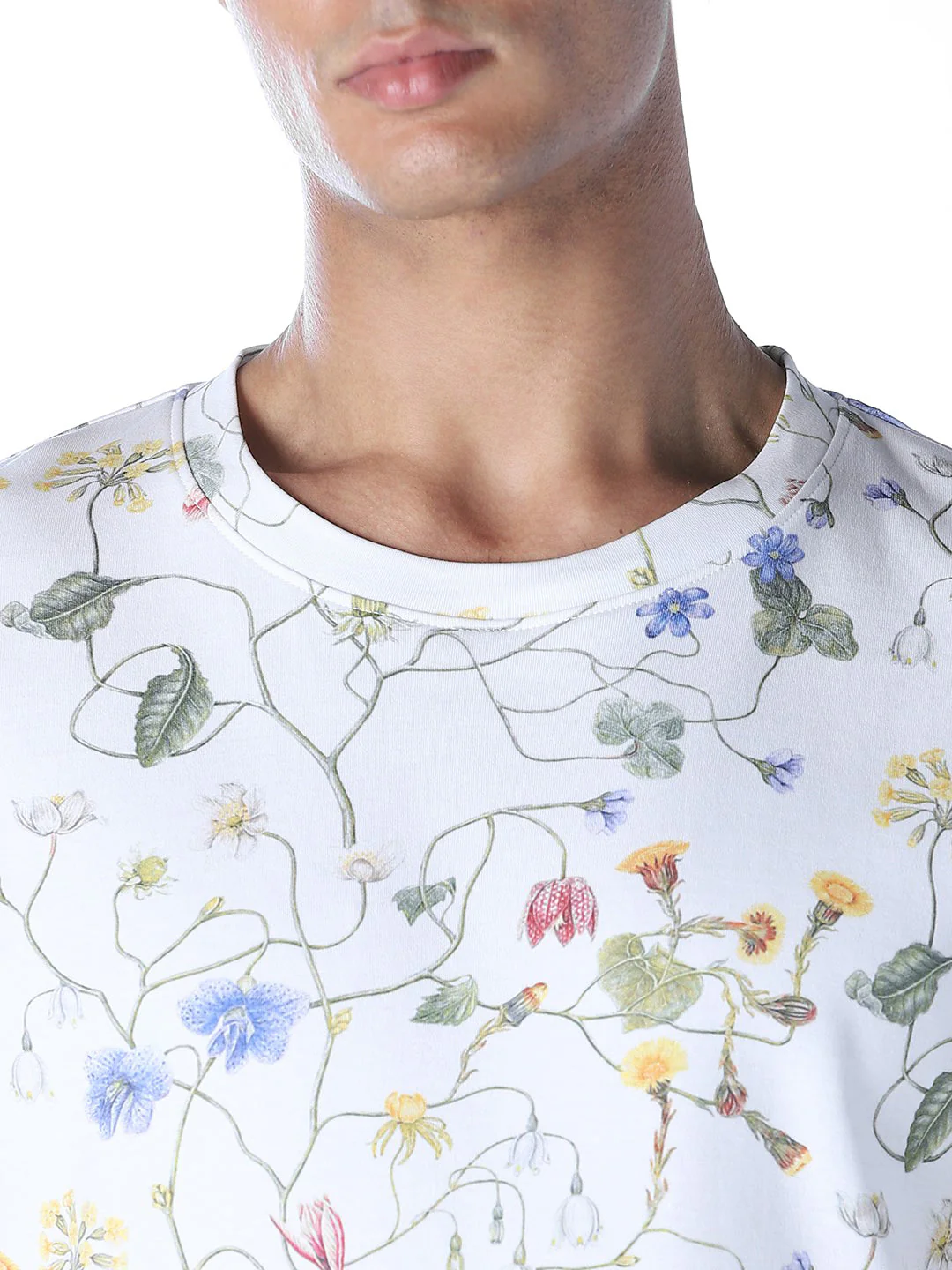 Floral Print Cotton T-shirt - Image 5