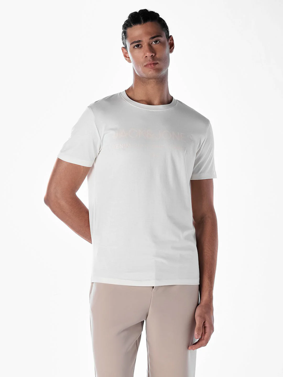 Logo Print Crew Neck T-shirt - White - Image 2