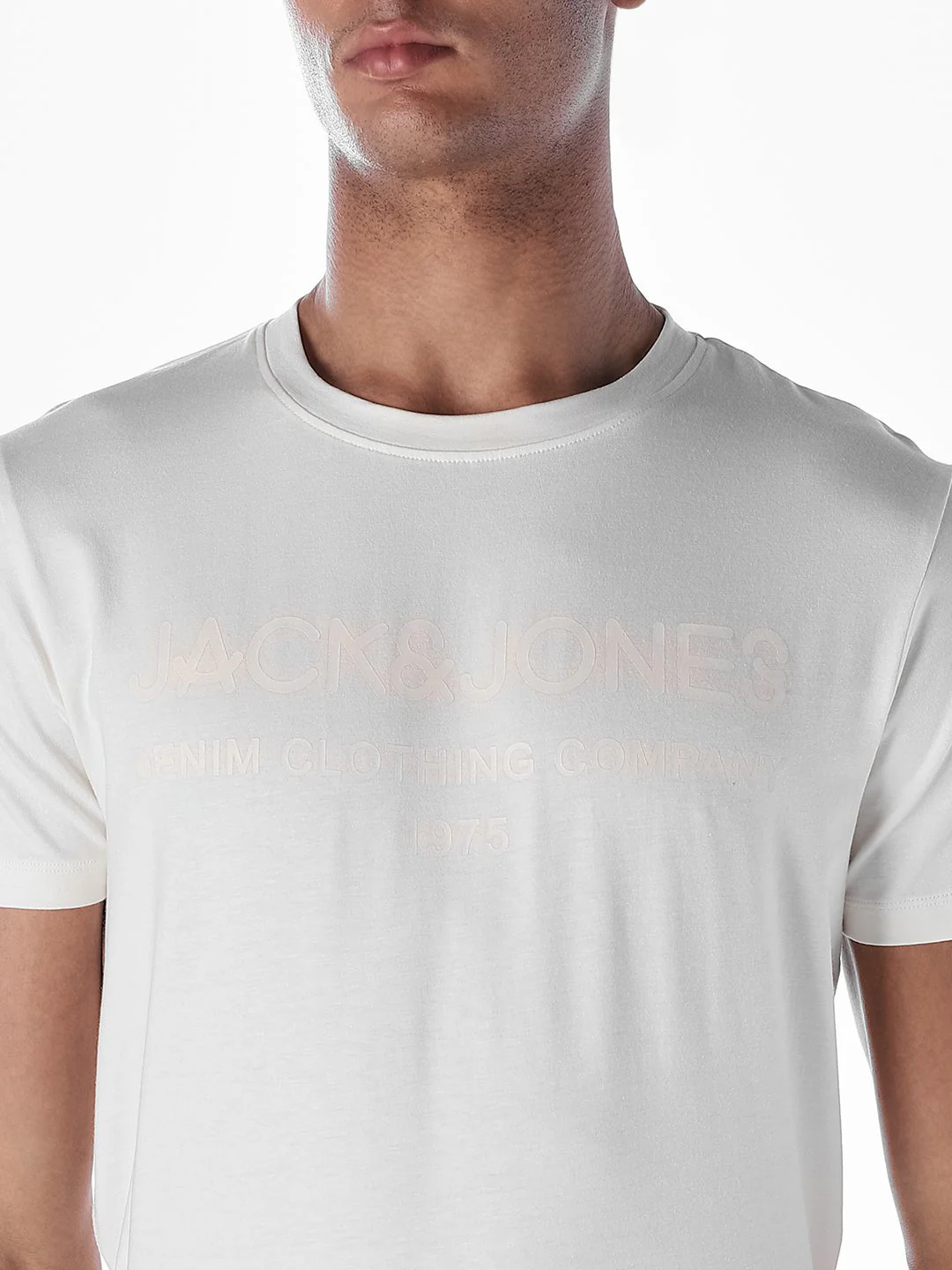 Logo Print Crew Neck T-shirt - White - Image 5