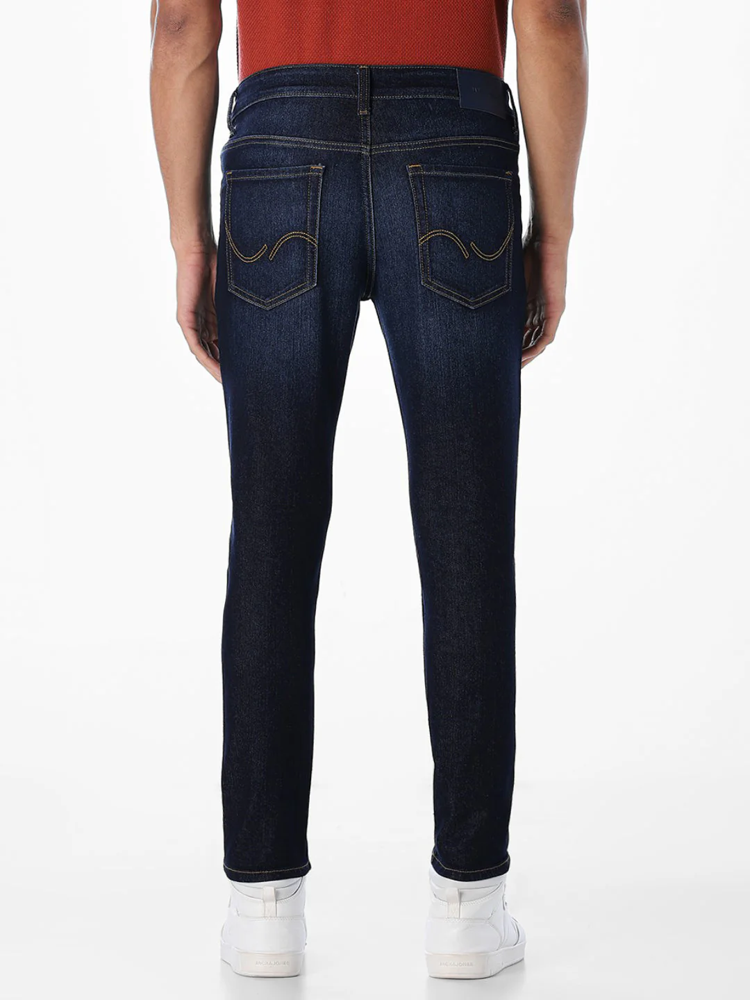 Dark Blue Brak Cropped Slim Fit Jeans - Image 3