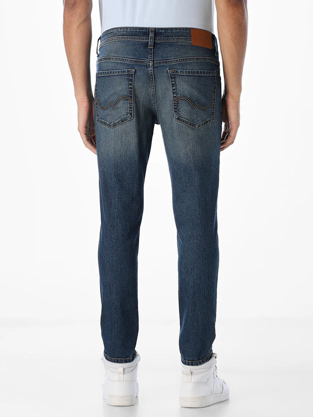 Brak Cropped Slim Fit Jeans - Dark Blue - Image 3