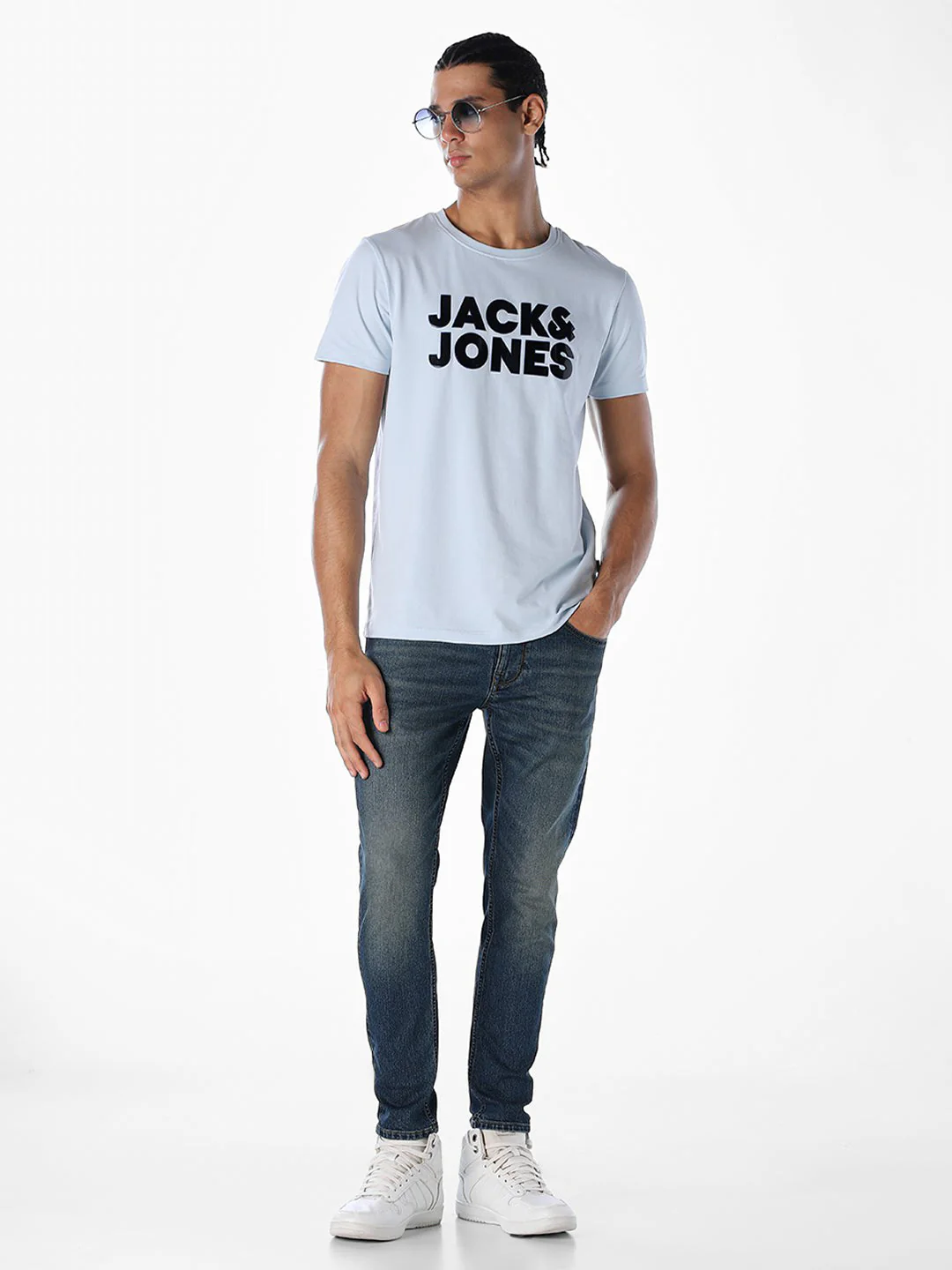 Brak Cropped Slim Fit Jeans - Dark Blue - Image 6