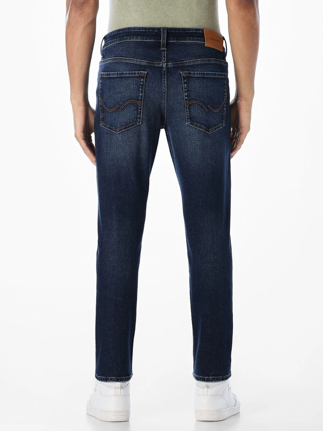 Brak Cropped Slim Fit Jeans - Dark Blue - Image 3
