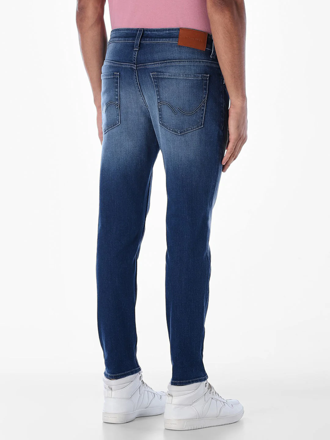 Washed Brak Slim Fit Jeans - Medium Blue - Image 3