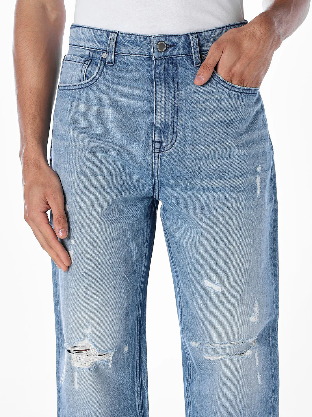 Heavily Distressed Dario Loose Fit Jeans - Image 4