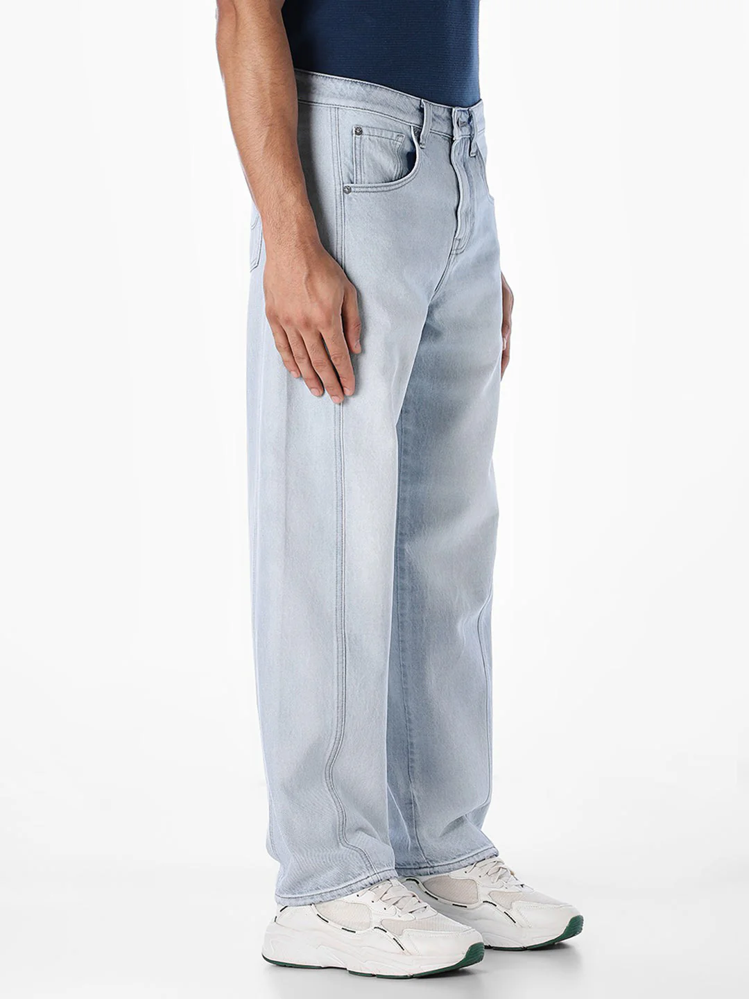 Light Blue Eddie Loose Fit Jeans - Image 2
