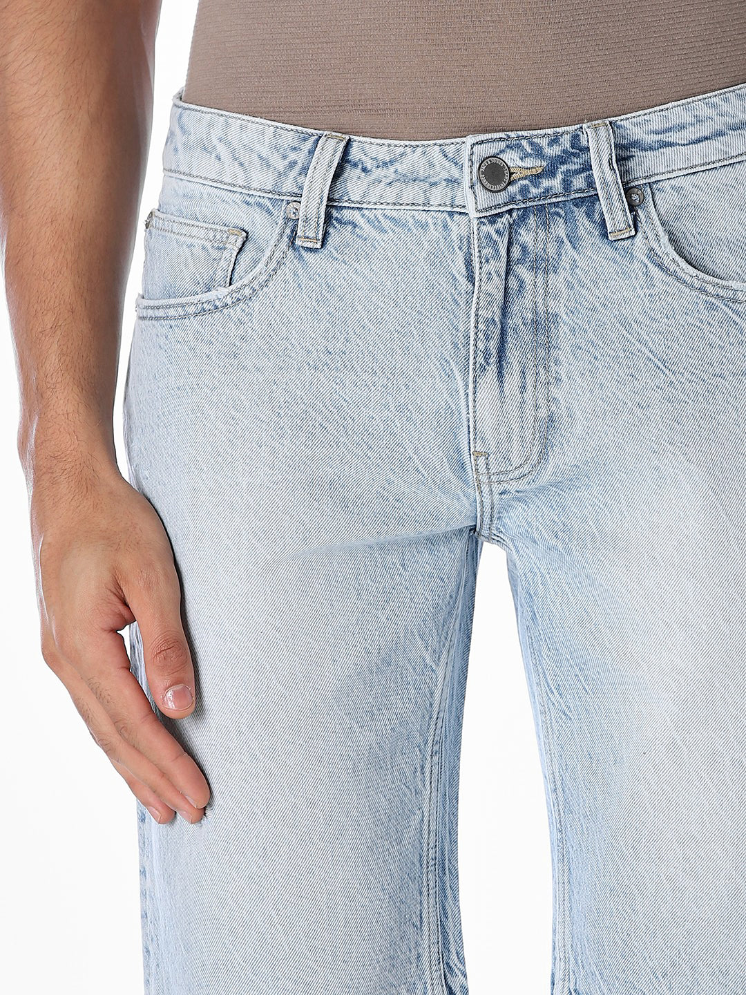 Light Blue 5 Pocket Denim Shorts - Image 4