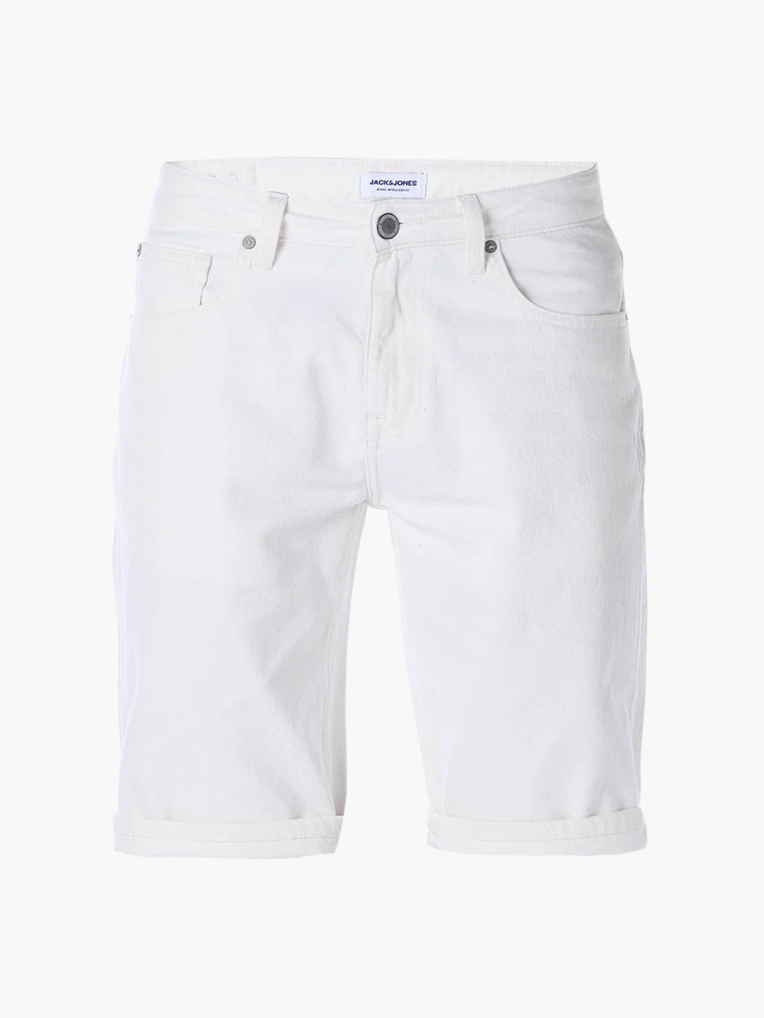 White 5 Pocket Denim Shorts - Image 7