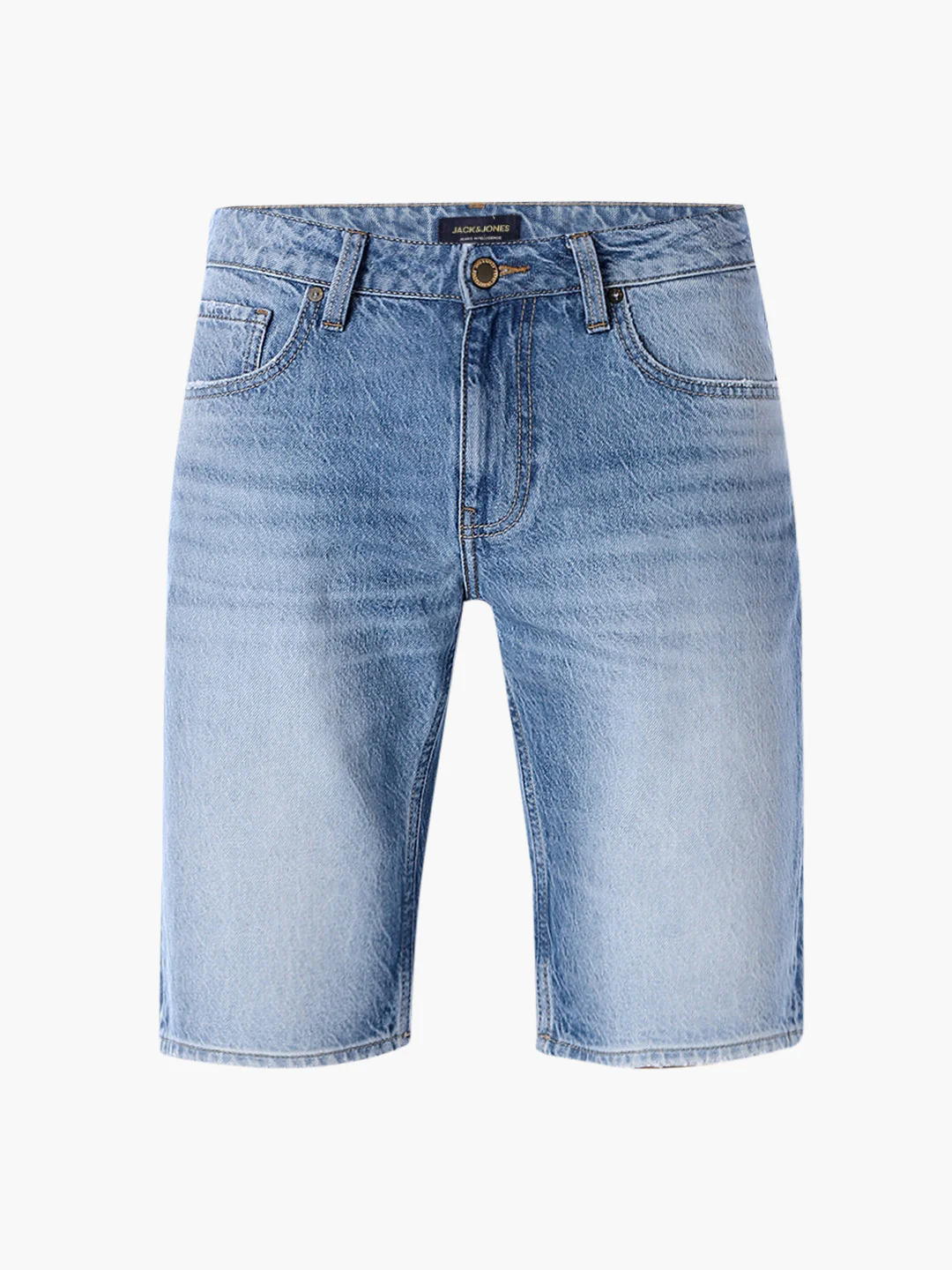 Blue Washed 5 Pocket Denim Shorts - Image 7