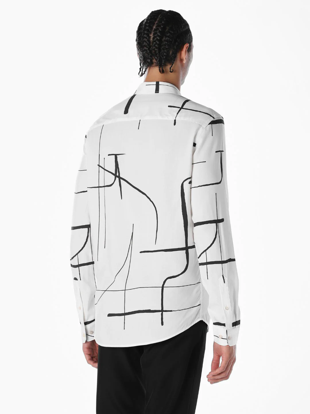 Printed Viscose Slim Fit Shirt - Image 4
