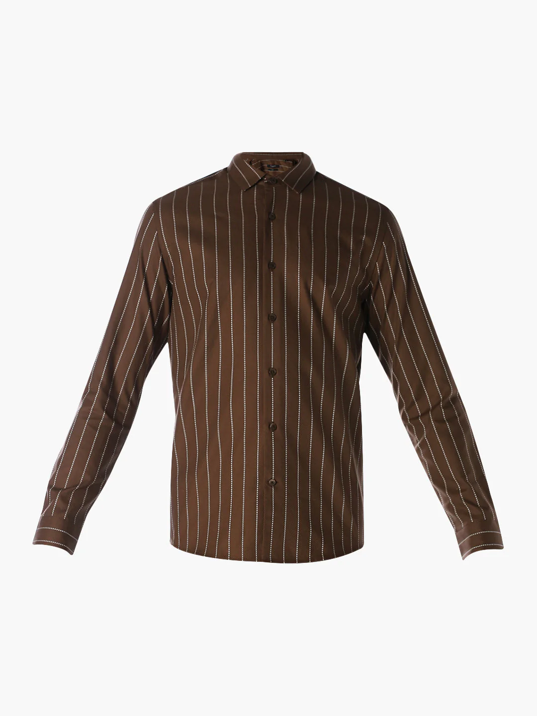 Striped Cotton Slim Fit Shirt - Image 7