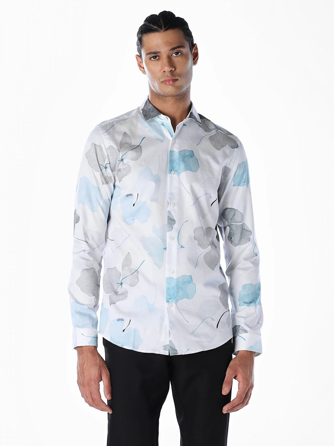 Floral Cotton Slim Fit Shirt - Image 2