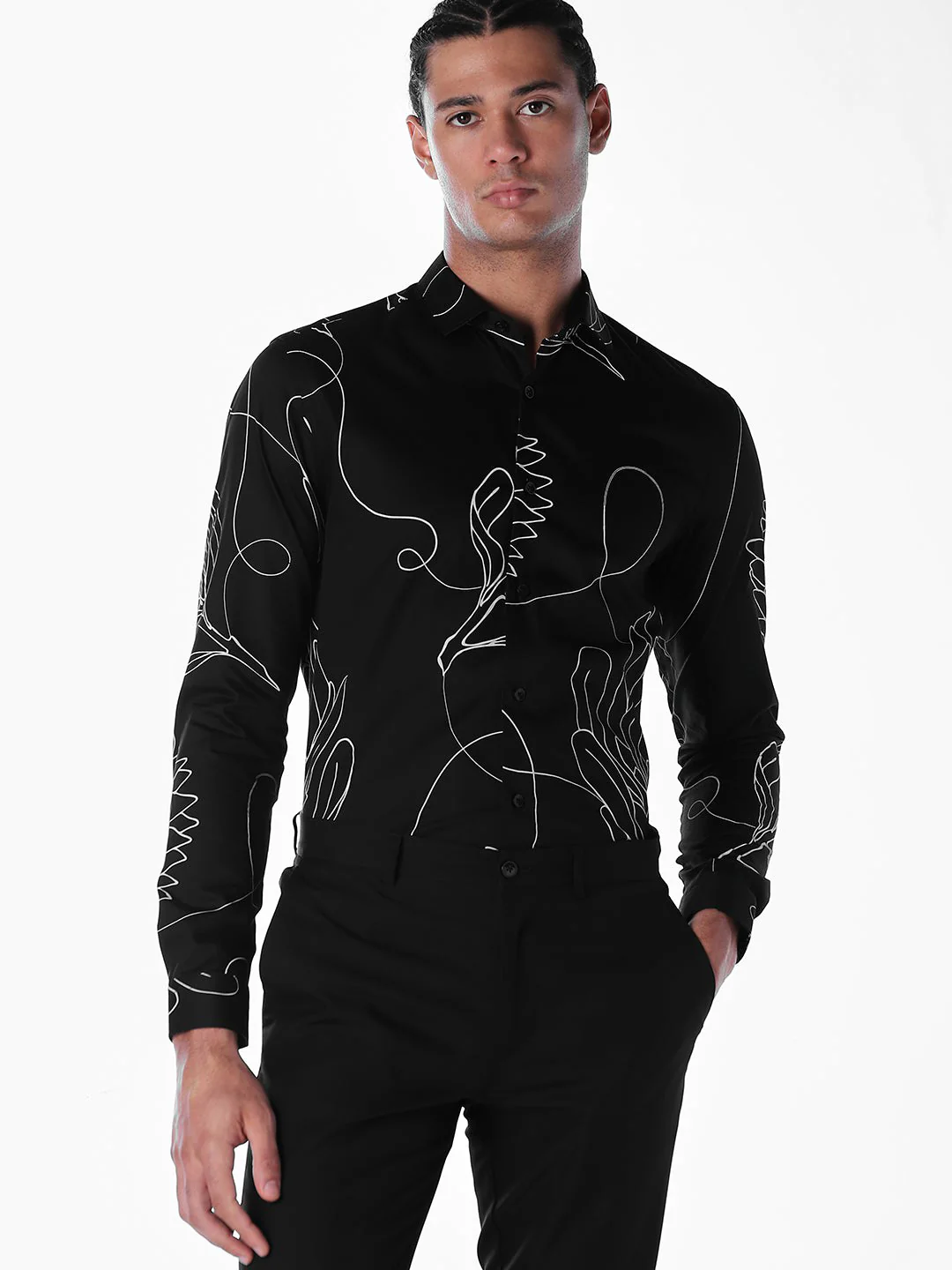 Printed Slim Fit Cotton Shirt