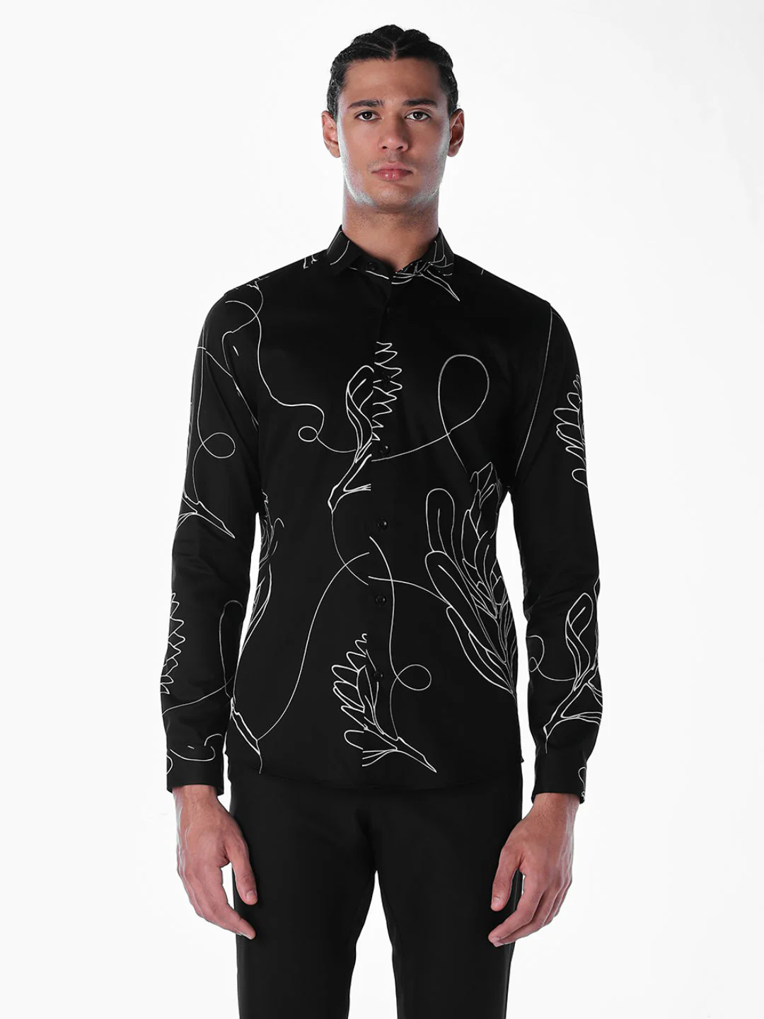 Printed Slim Fit Cotton Shirt - Image 2
