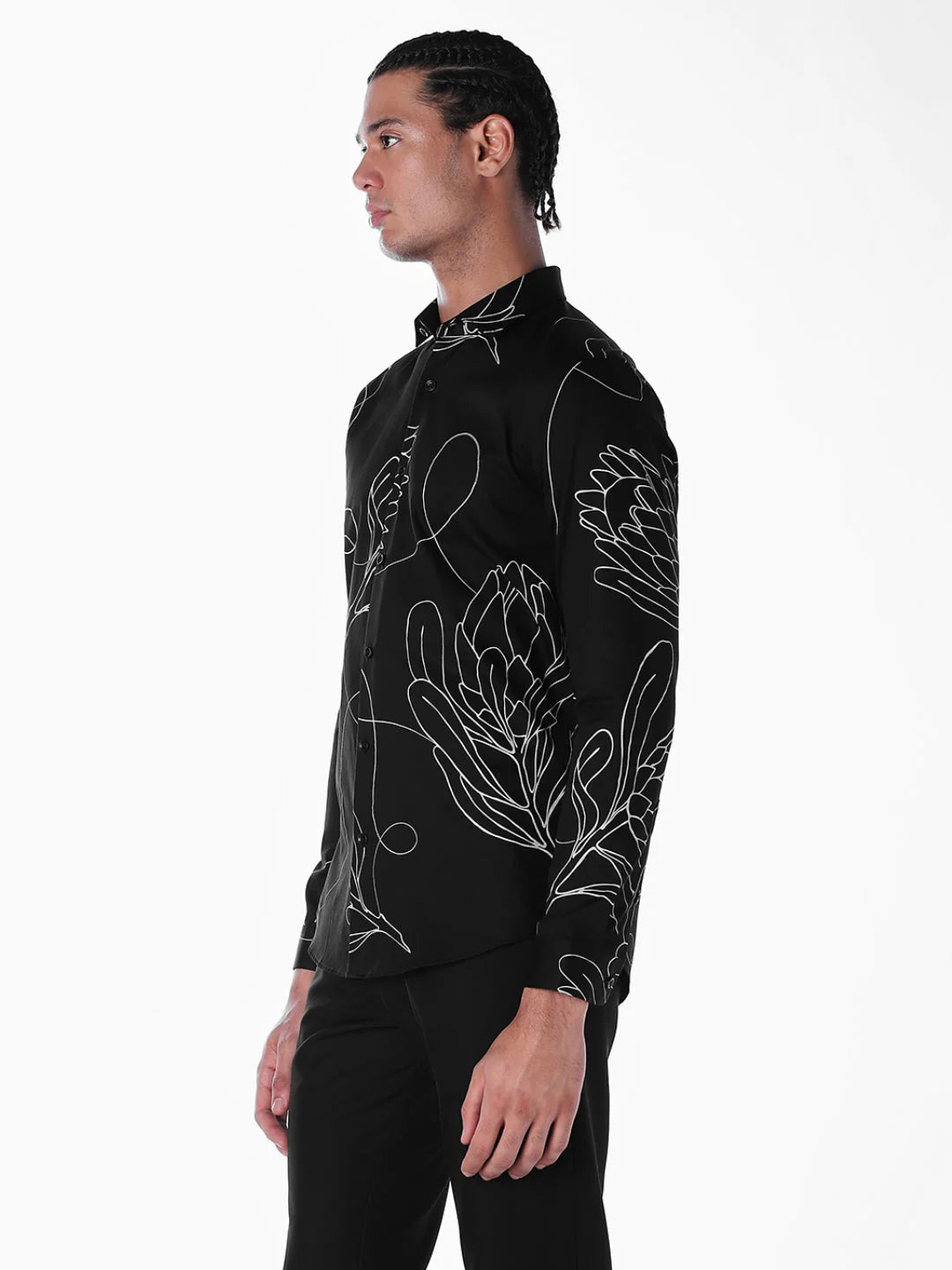 Printed Slim Fit Cotton Shirt - Image 3
