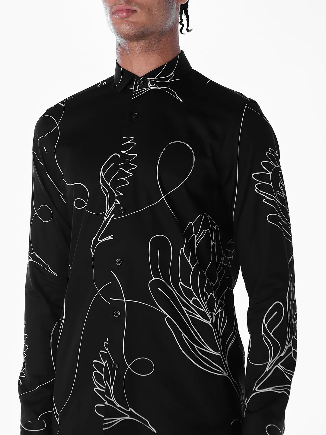 Printed Slim Fit Cotton Shirt - Image 5