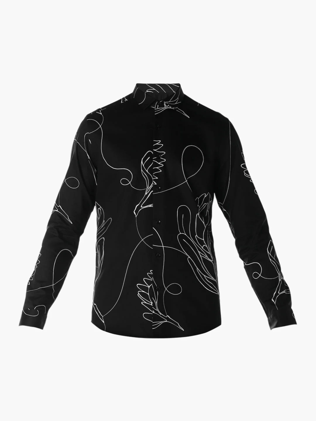 Printed Slim Fit Cotton Shirt - Image 7