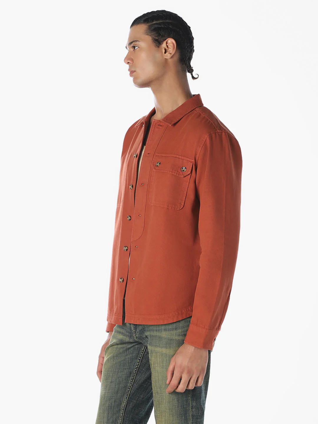 Cotton Overdyed Overshirt - Image 3