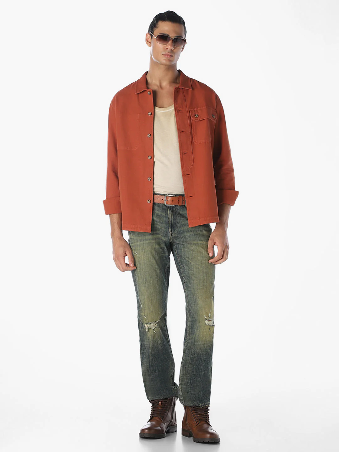 Cotton Overdyed Overshirt - Image 6