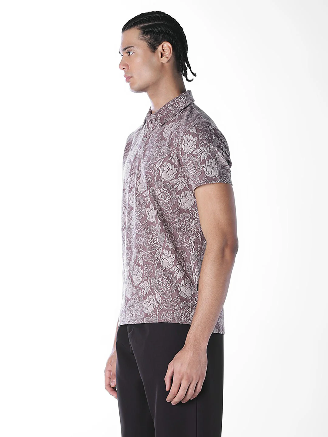 Cut & Sew Printed Cotton Polo - Image 3