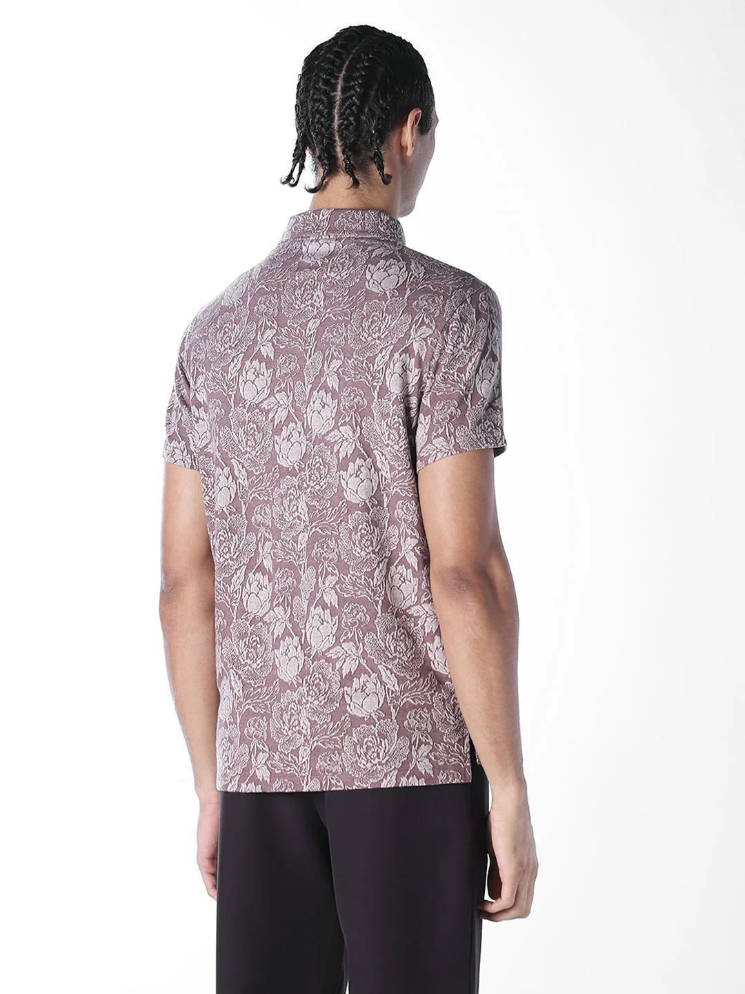 Cut & Sew Printed Cotton Polo - Image 4