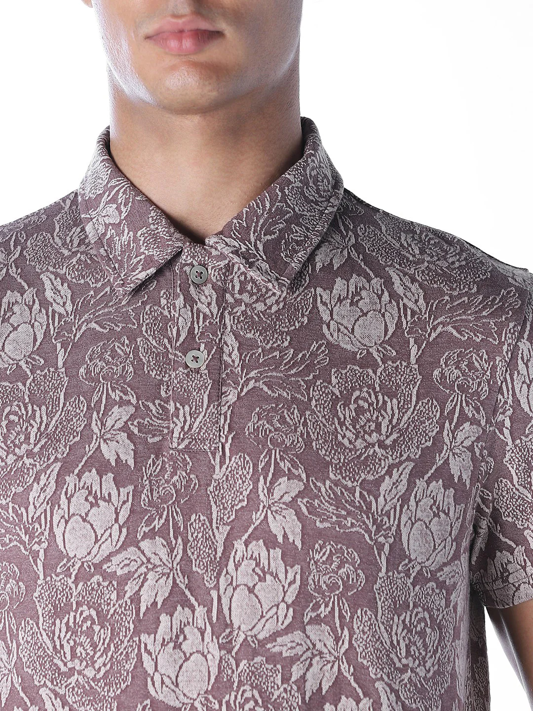 Cut & Sew Printed Cotton Polo - Image 5
