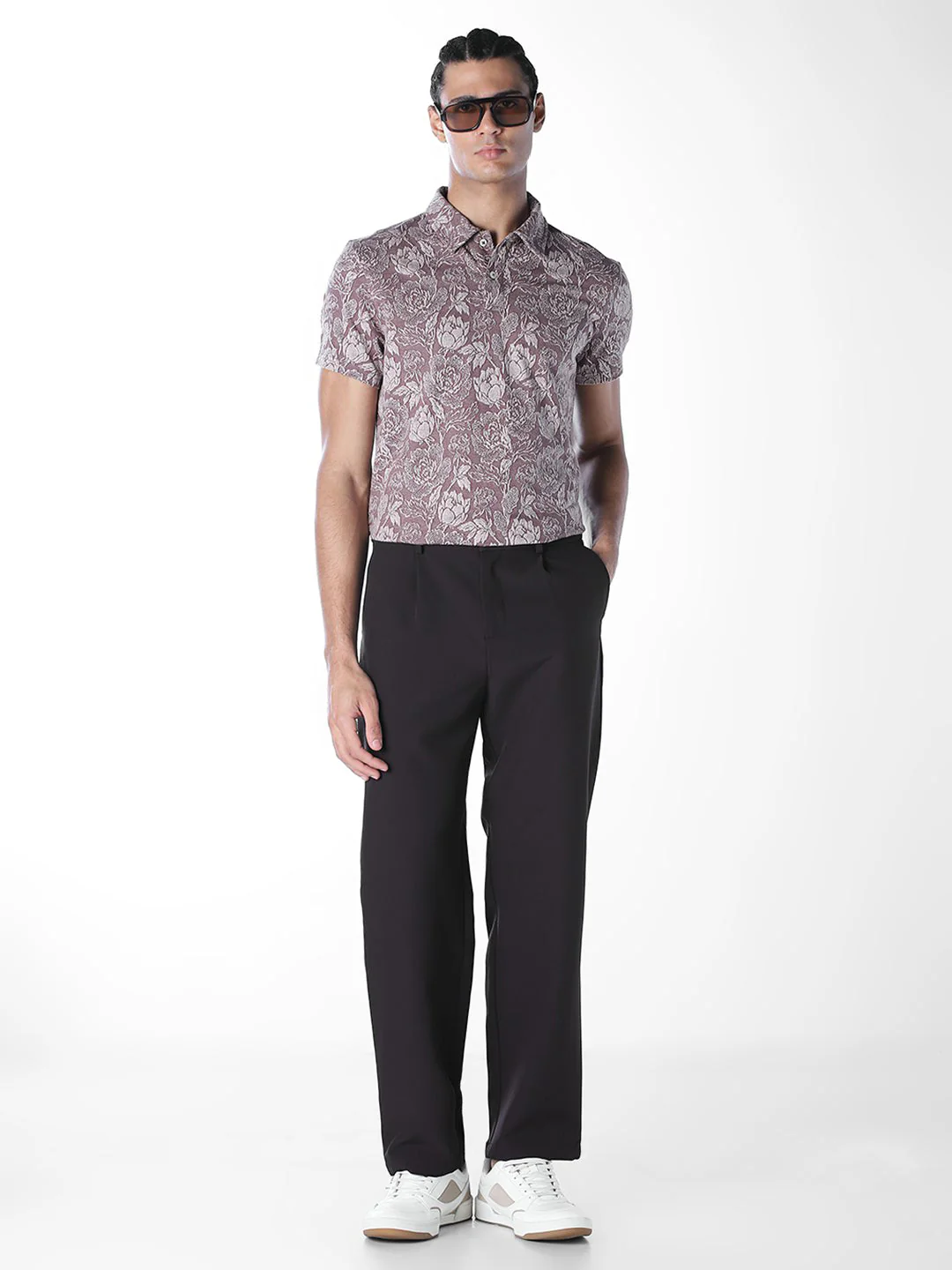 Cut & Sew Printed Cotton Polo - Image 6