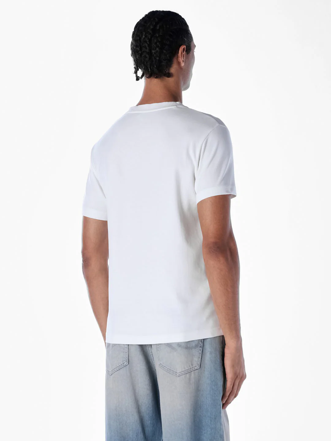 White Printed Cotton T-shirt - Image 4