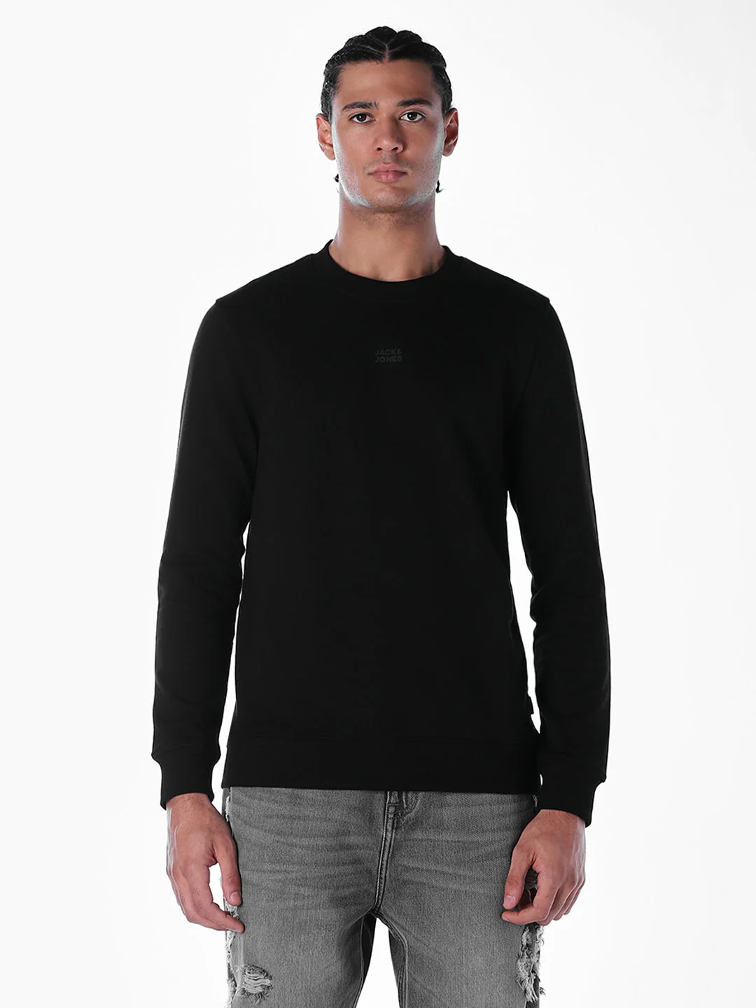 Black Crew Neck Sweatshirt - Image 2