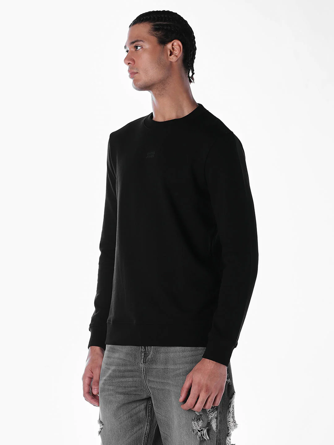 Black Crew Neck Sweatshirt - Image 3