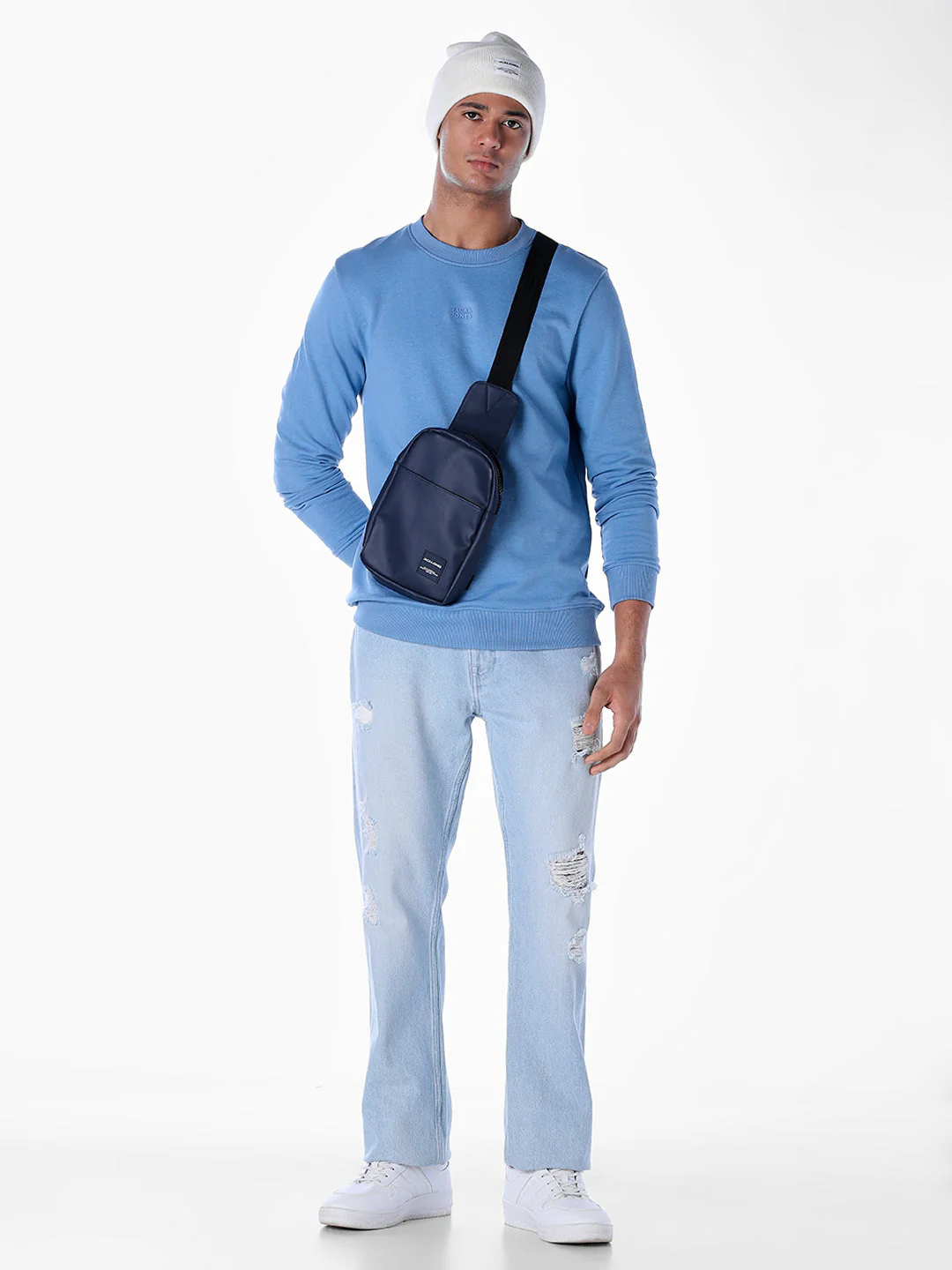 Blue Crew Neck Sweatshirt - Image 6