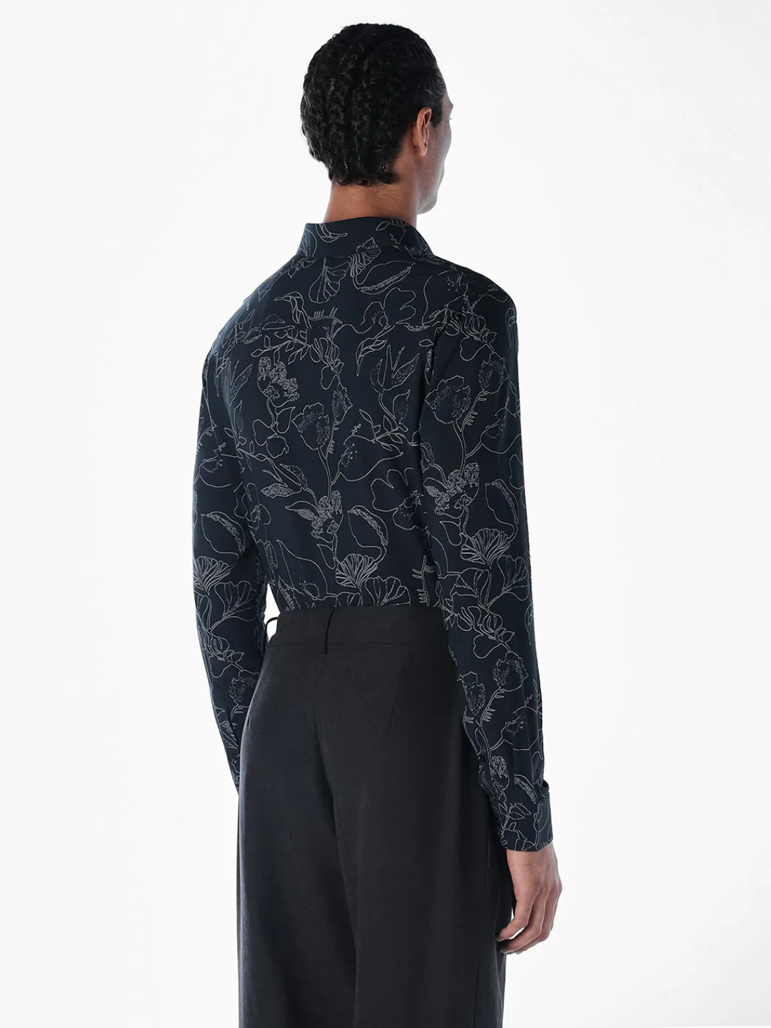 Black Printed Cotton Shirt - Image 4