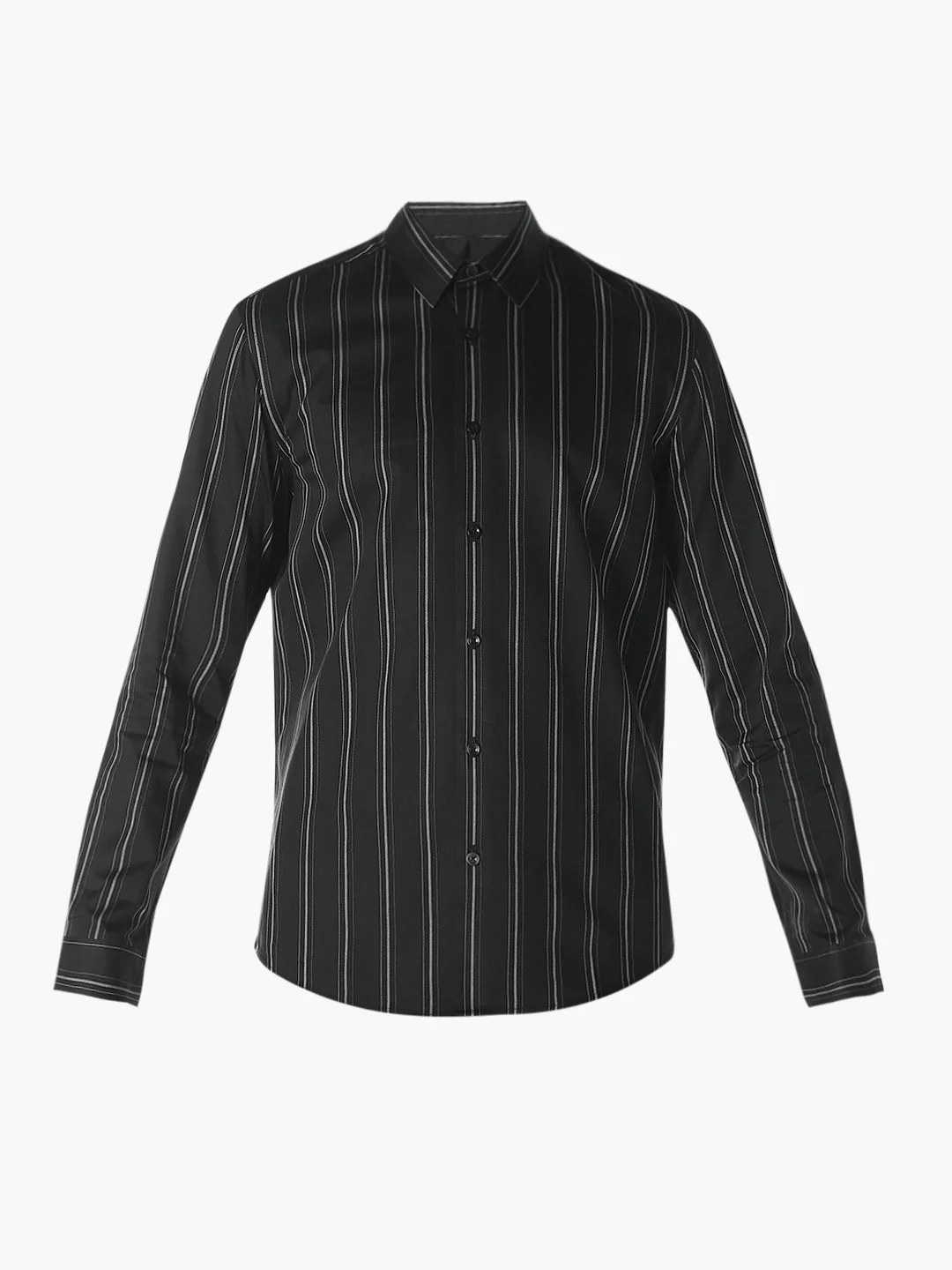 Striped Cotton Slim Fit Shirt - Image 7