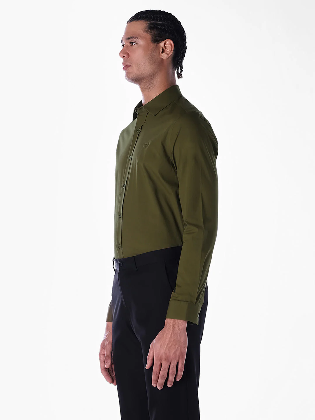 Cotton-Stretch Slim Fit Shirt - Image 3