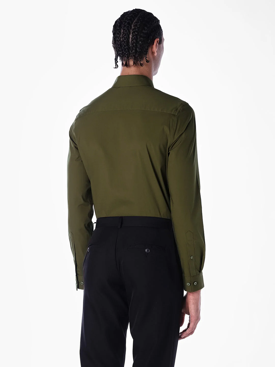 Cotton-Stretch Slim Fit Shirt - Image 4