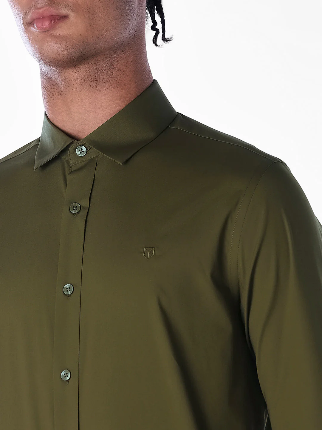 Cotton-Stretch Slim Fit Shirt - Image 5