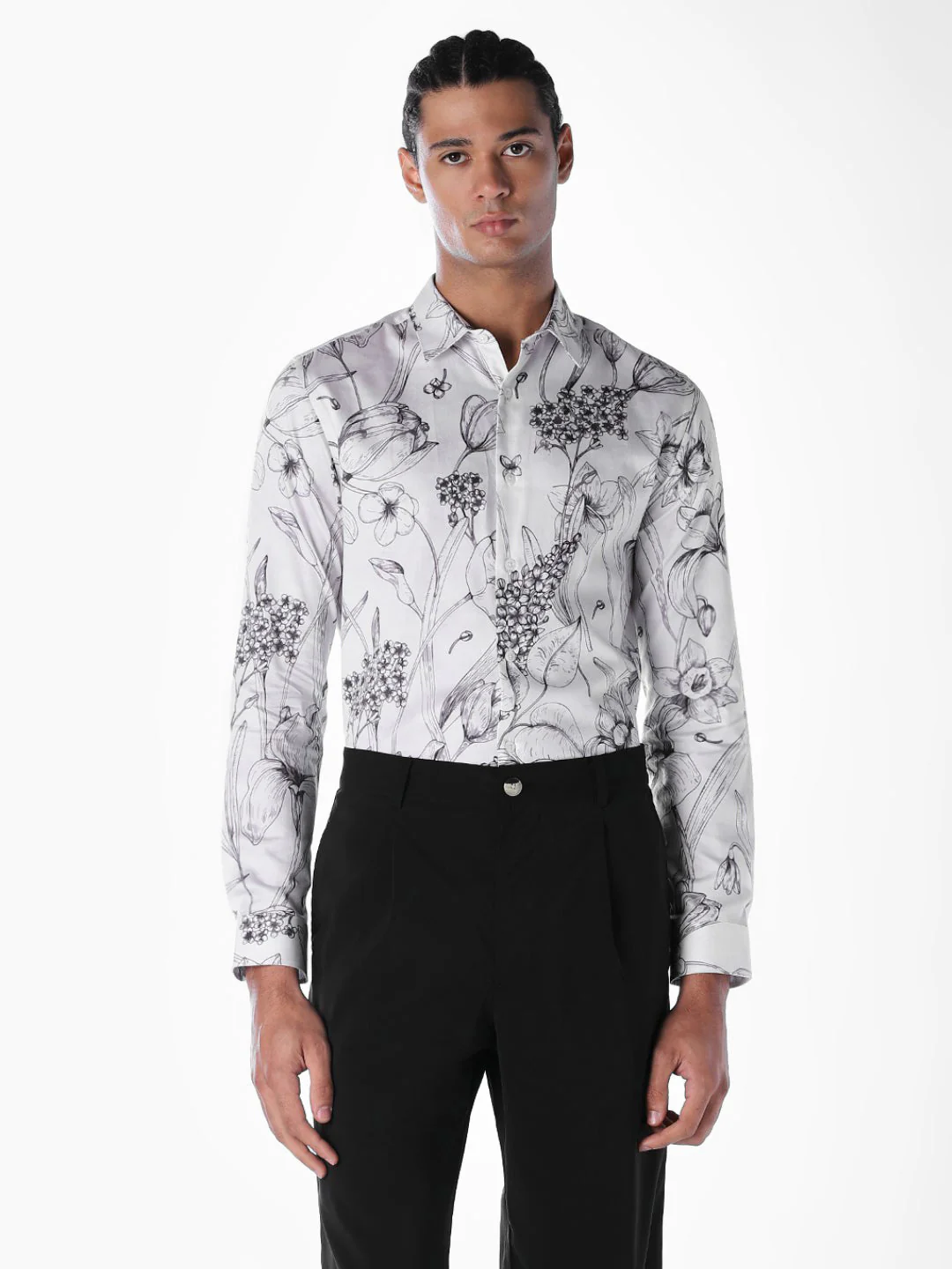 Cotton Printed Slim Fit Shirt - Image 2