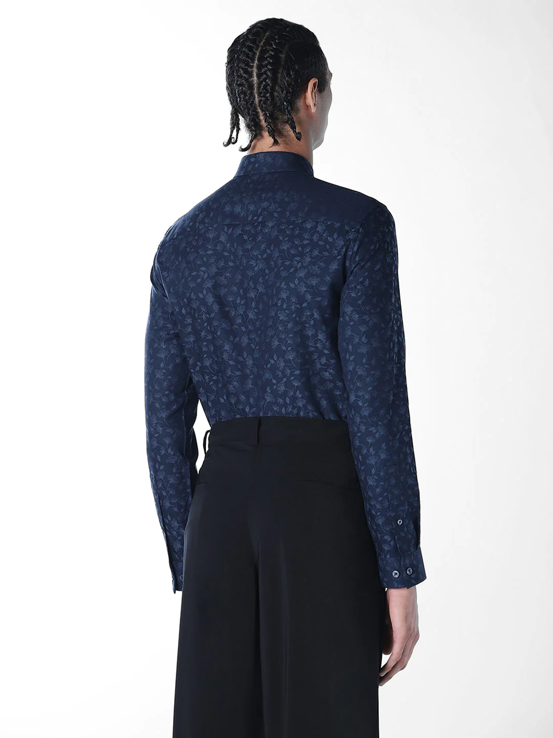 Jacquard Floral Cotton Shirt - Image 4