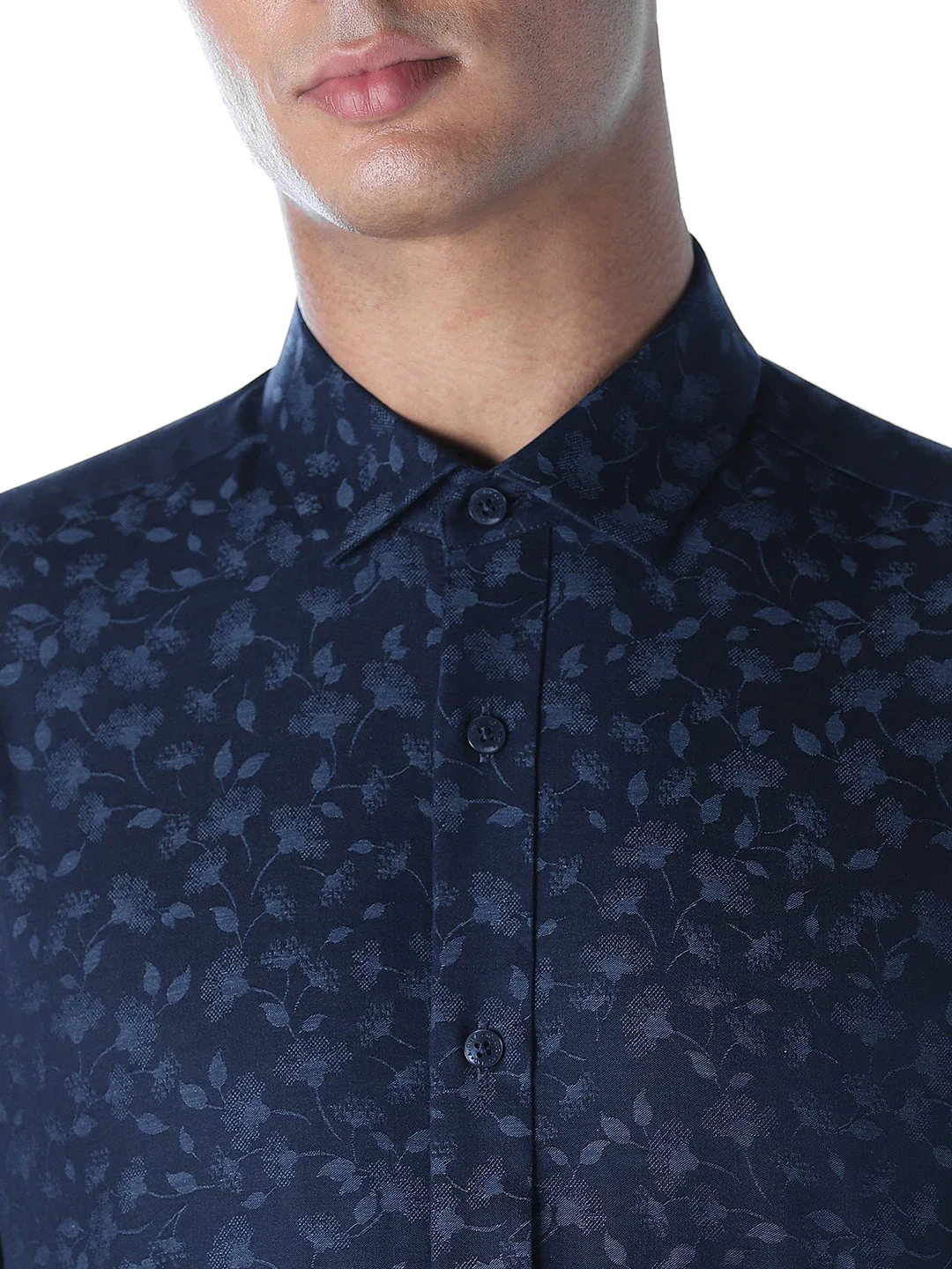 Jacquard Floral Cotton Shirt - Image 5