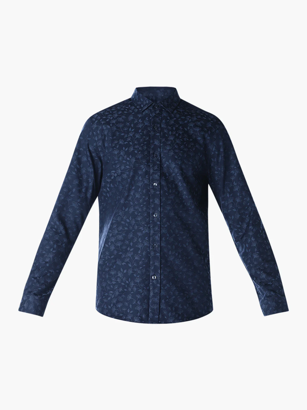 Jacquard Floral Cotton Shirt - Image 7