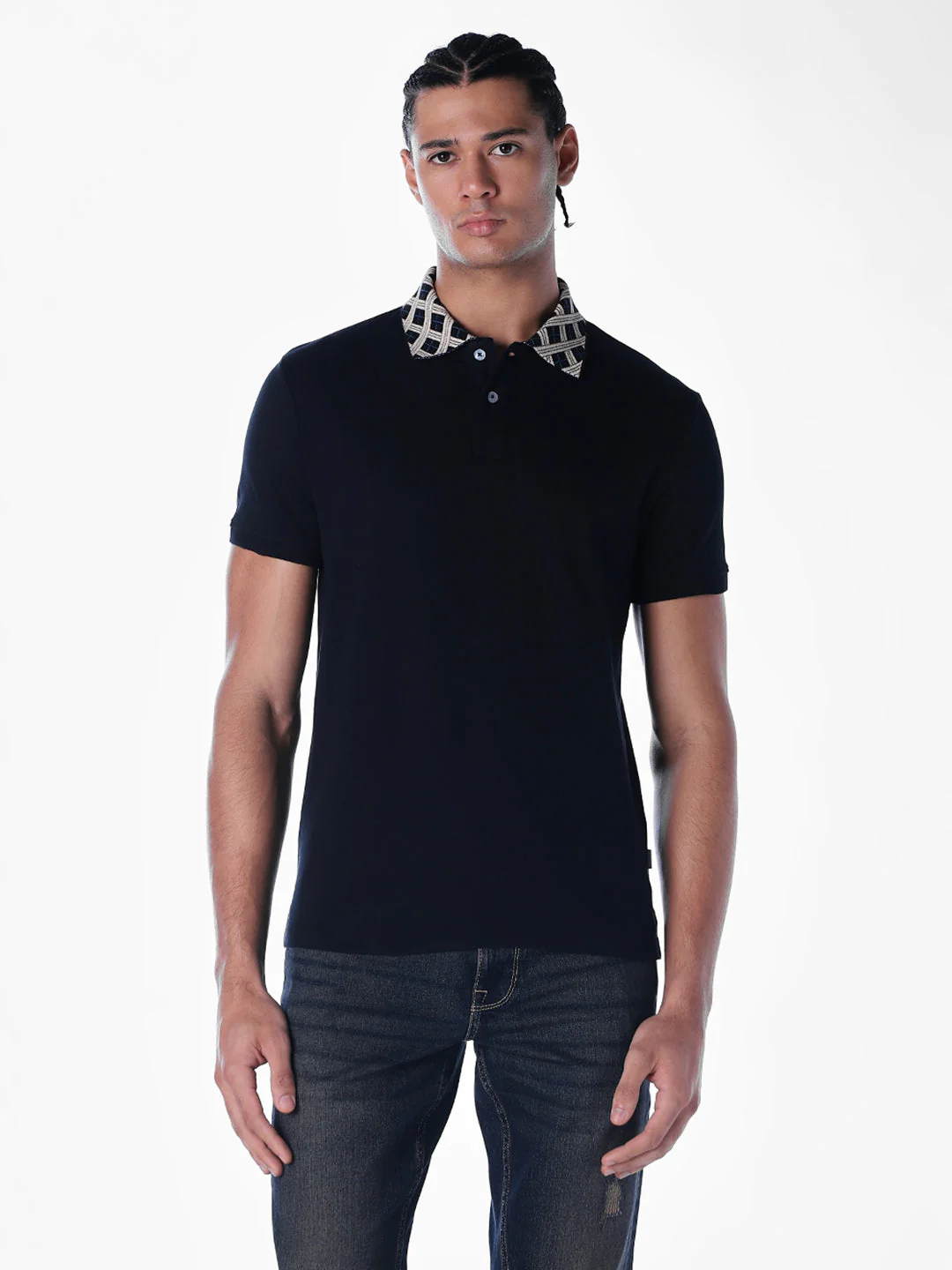 Jacquard Printed Collar Polo - Image 2
