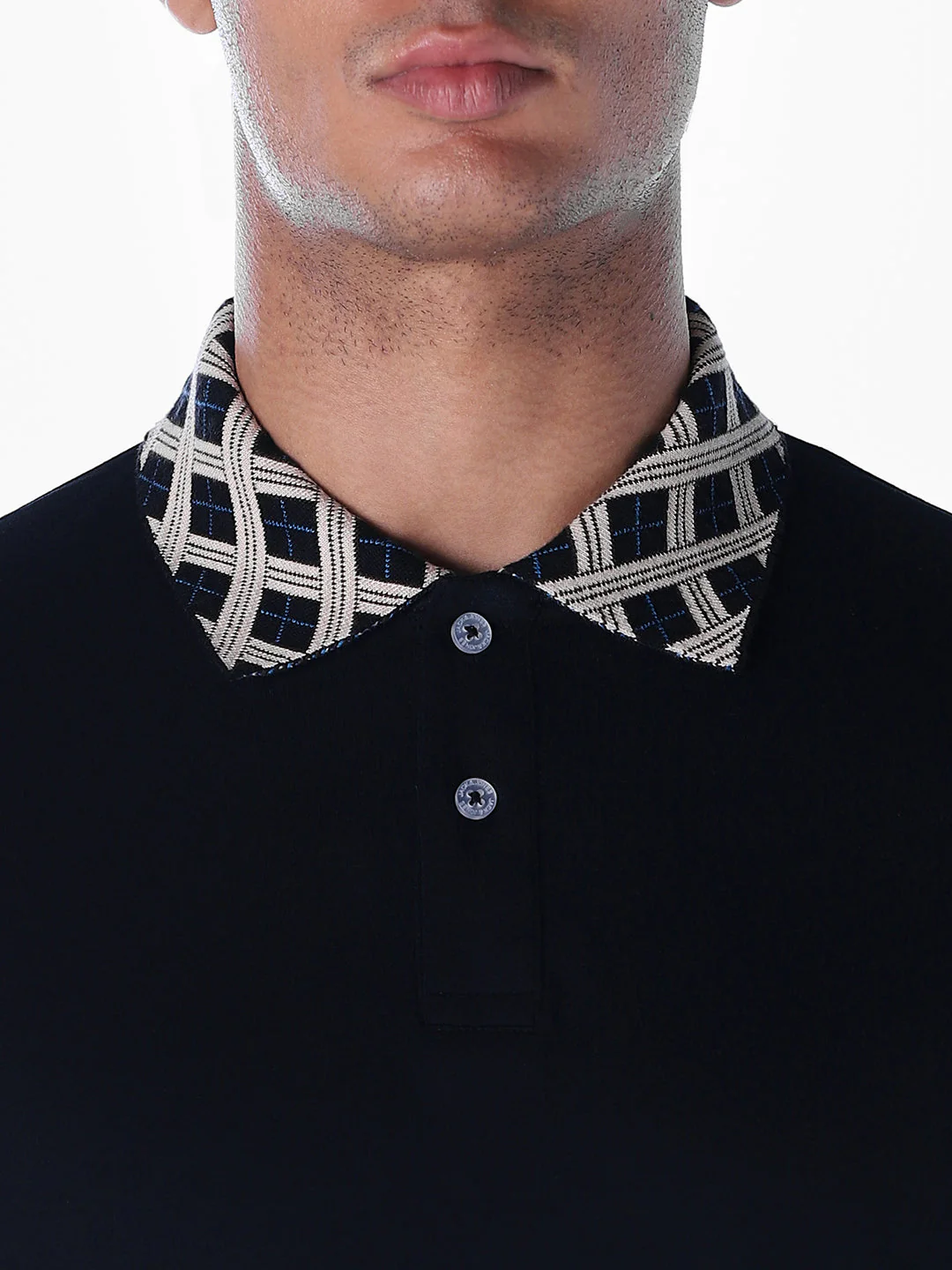Jacquard Printed Collar Polo - Image 5