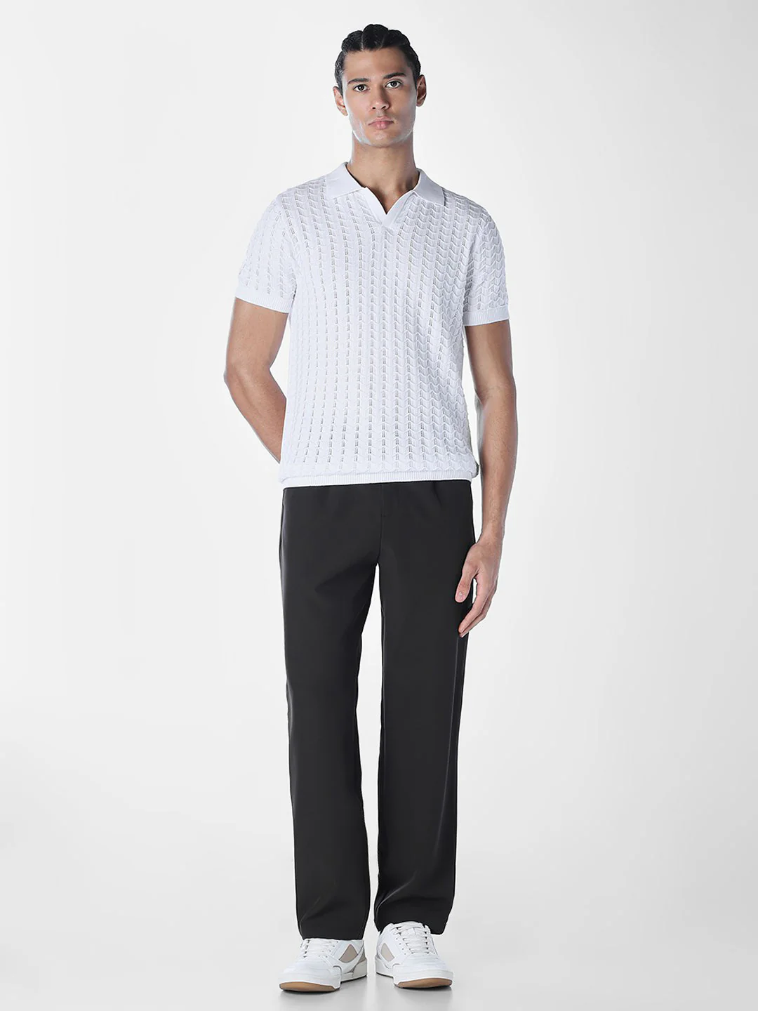 Jacquard knit Cotton Polo - Image 6