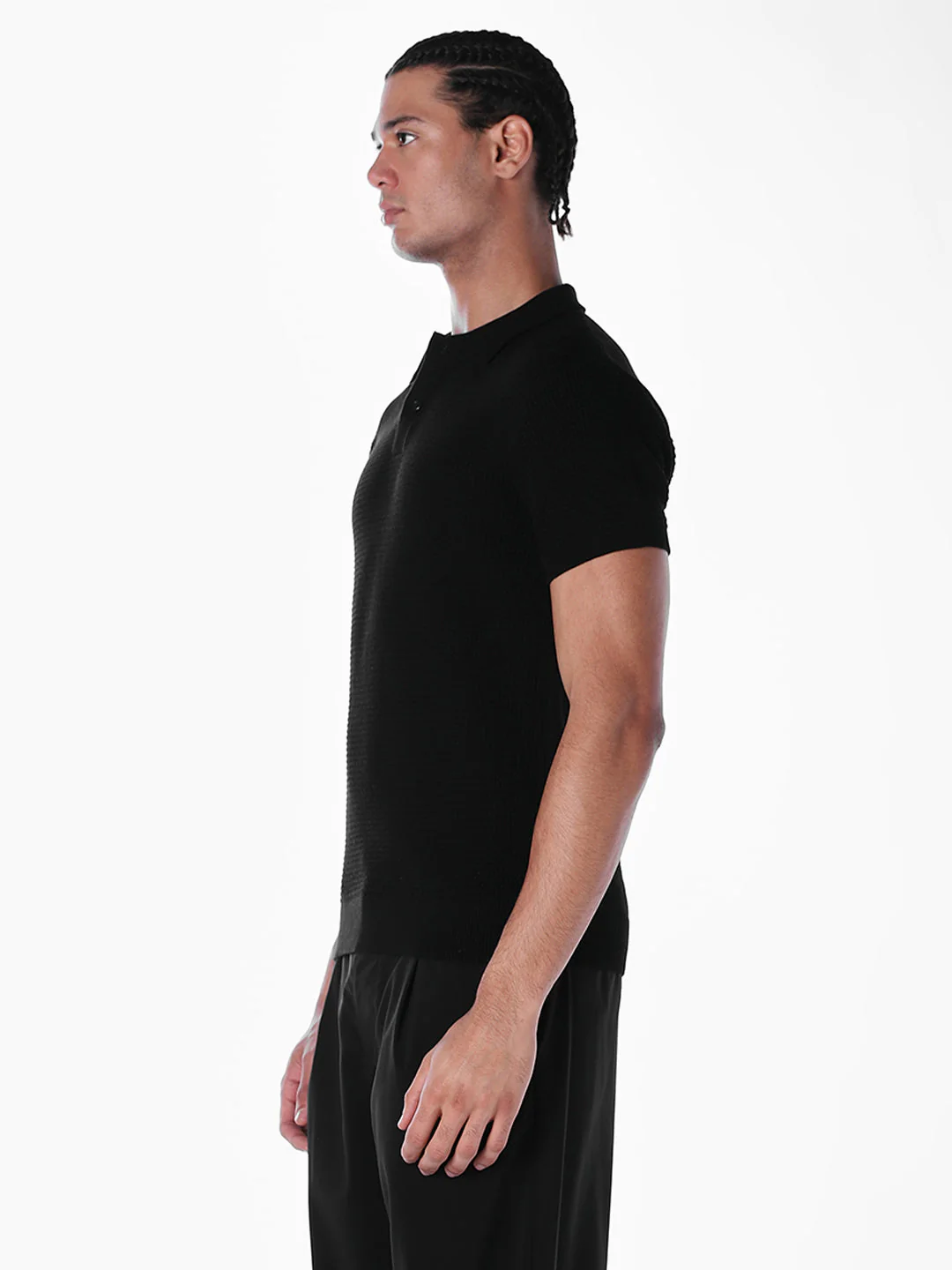 Jacquard Cotton Knit Polo - Image 3