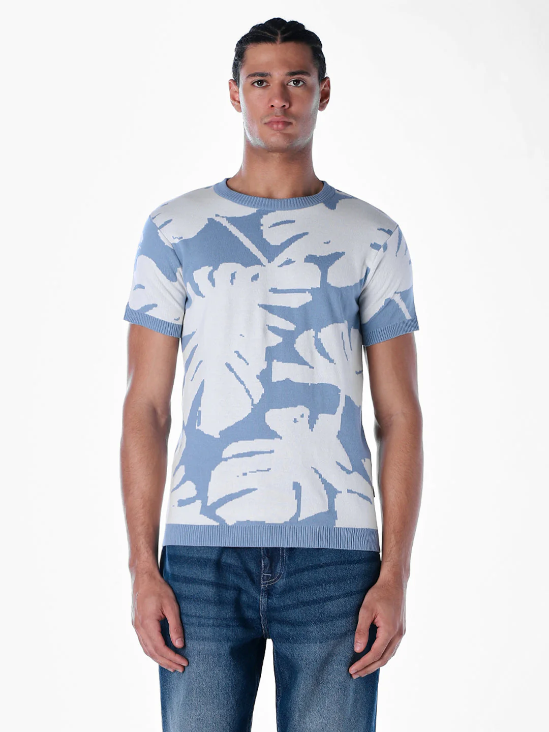 Jacquard Printed Cotton Pullover - Image 2