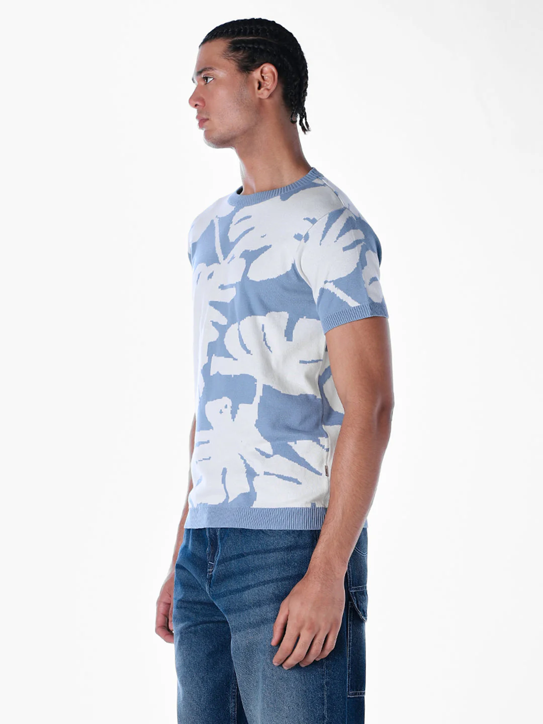Jacquard Printed Cotton Pullover - Image 3