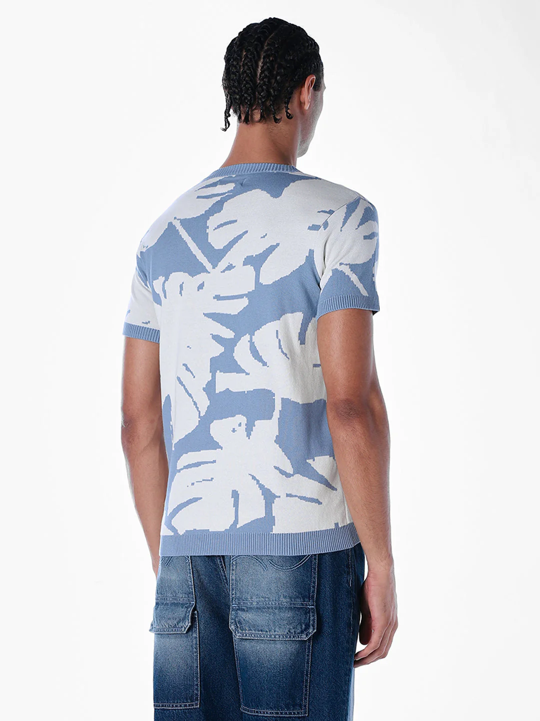Jacquard Printed Cotton Pullover - Image 4
