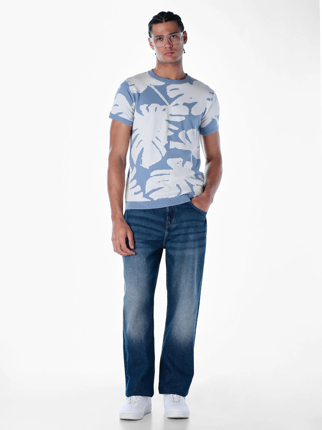 Jacquard Printed Cotton Pullover - Image 6