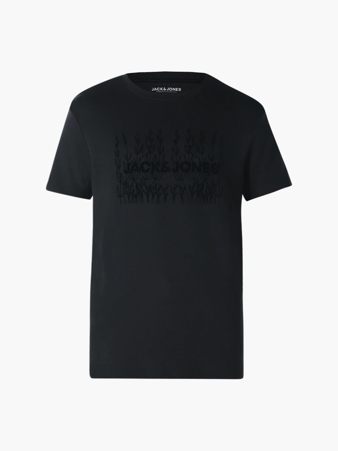 Flock Print Crew Neck T-shirt - Image 7