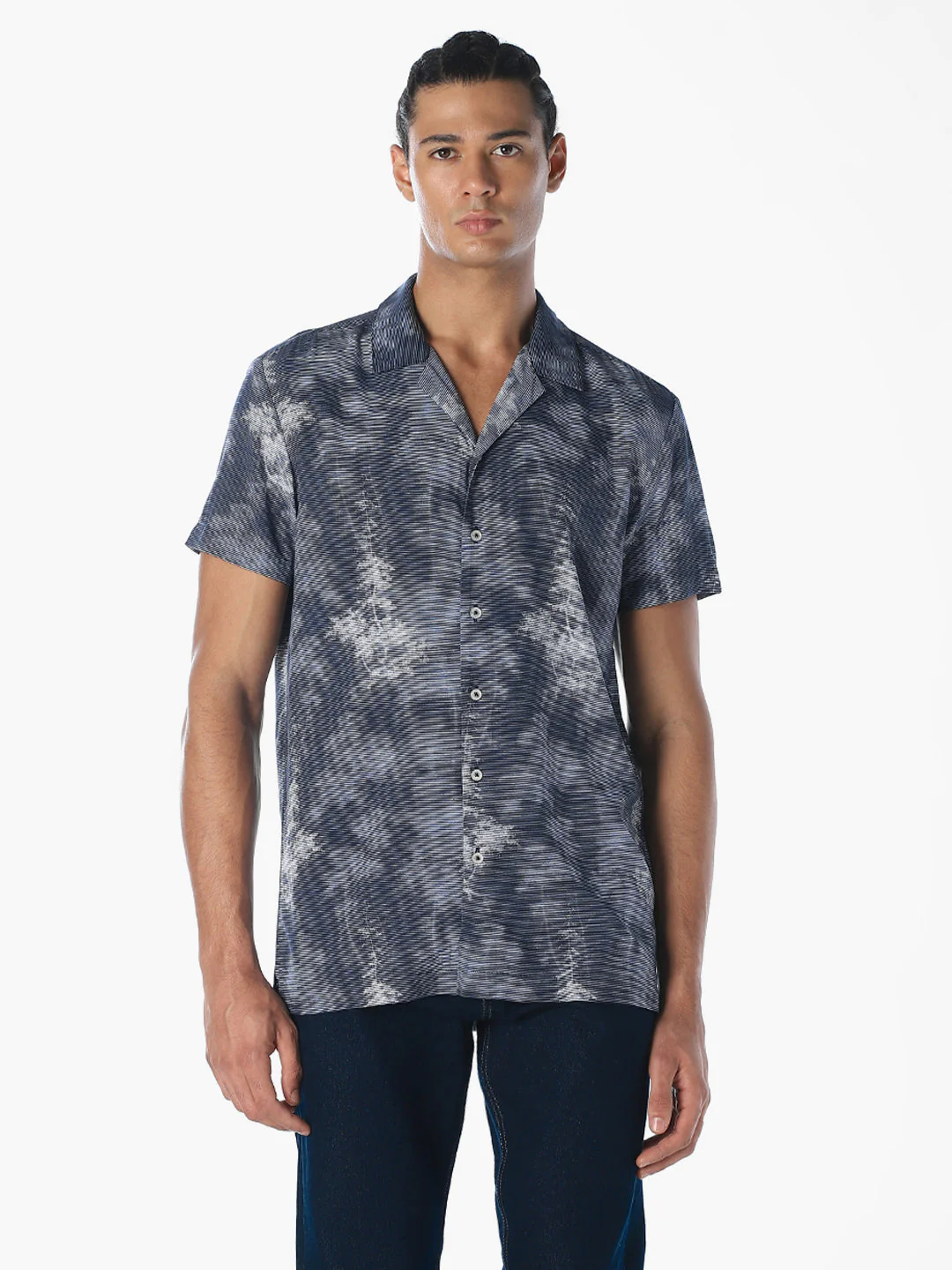 Tencel Abstract Print Shirt - Image 2